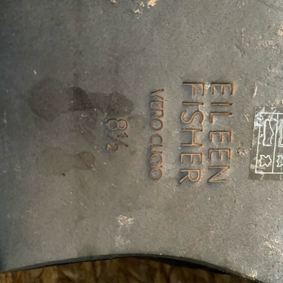 Eileen Fisher “Leaf “Bootie Black Suede Size 8 1/2, slip on - Picture 5 of 6